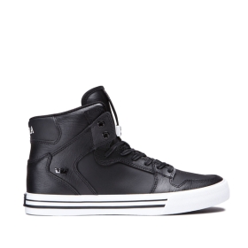 Mens Supra High Top Shoes VAIDER Black/White | AU-47499